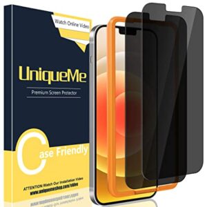 UniqueMe 2 Pack Tempered Glass Privacy Screen Protector